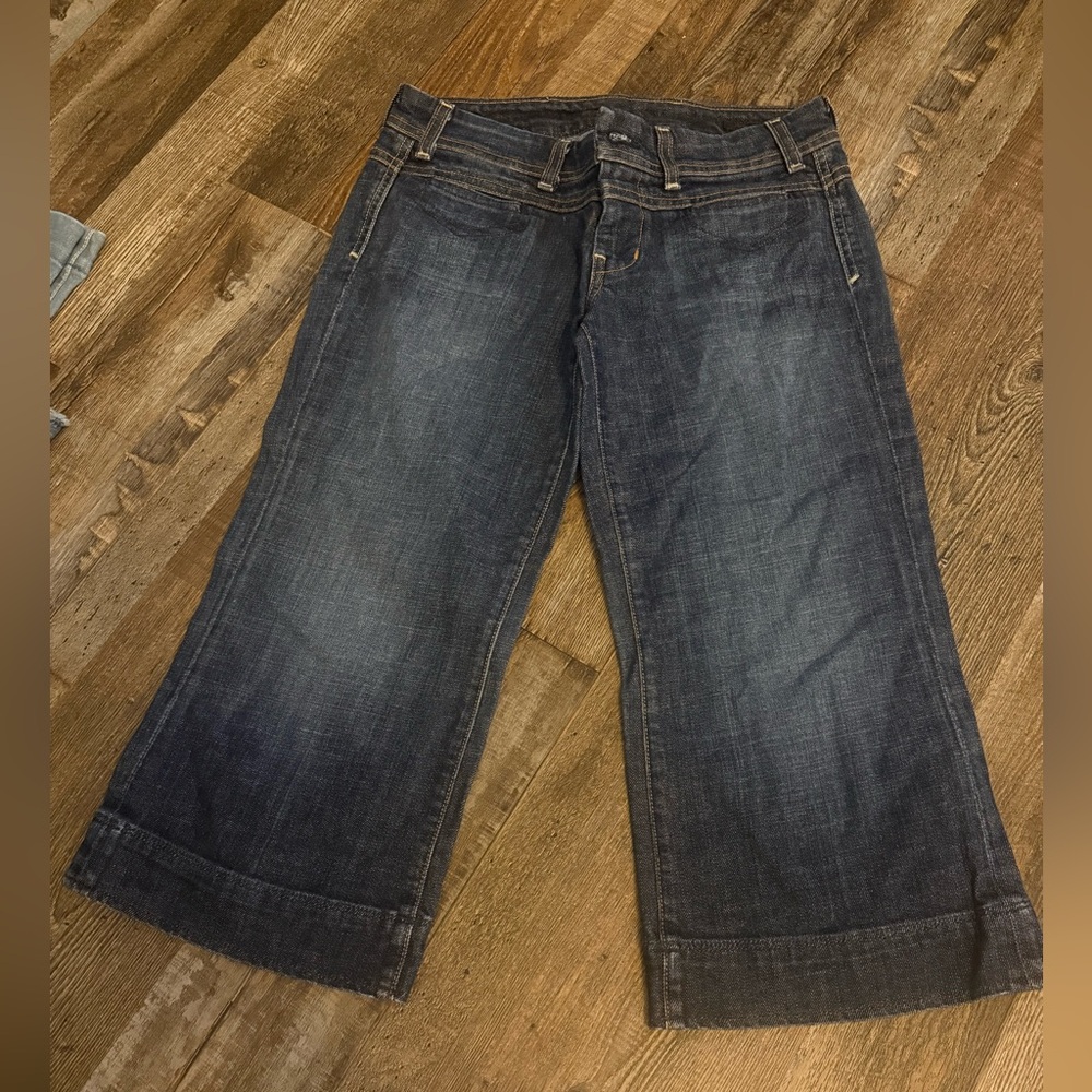 Citizens Of Humanity Dark Blue Cropped Jeans